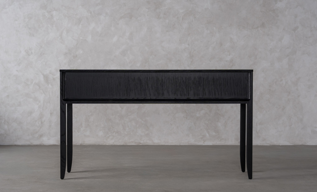 City Console table Black Oak color