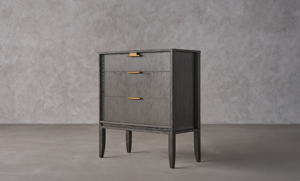 City Small Chest of Drawer Grey Oak color