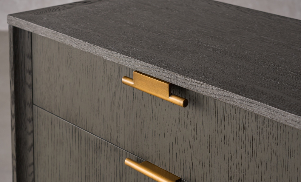 City Small Chest of Drawer Grey Oak color