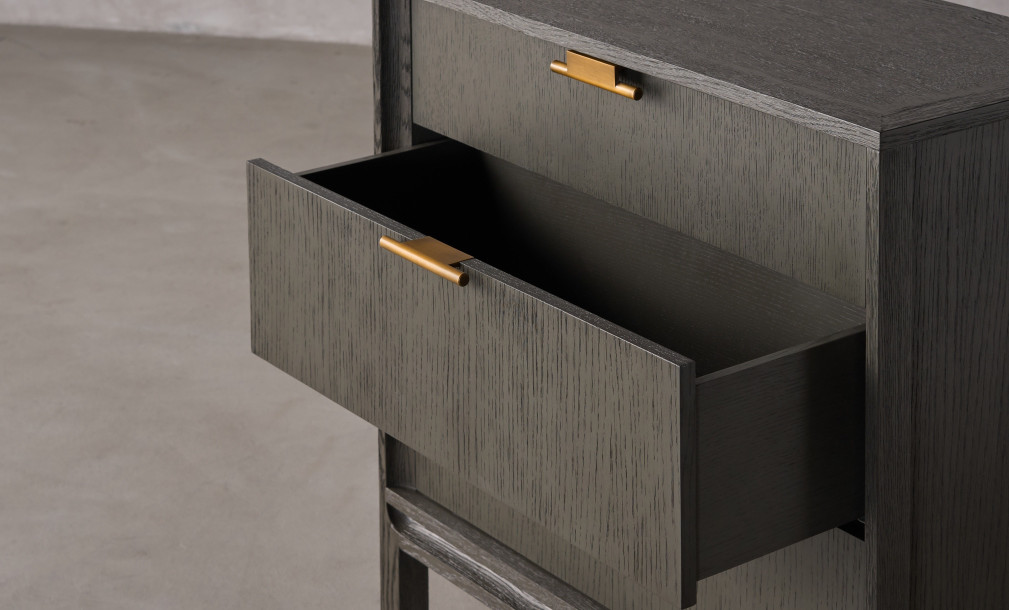 City Small Chest of Drawer Grey Oak color