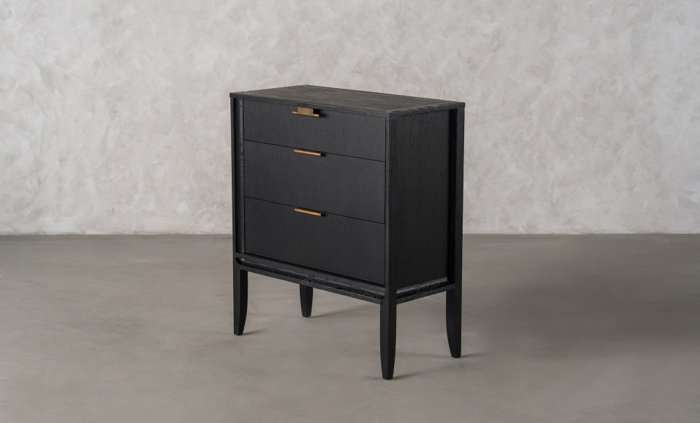 City Small Chest of Drawer Black Oak color