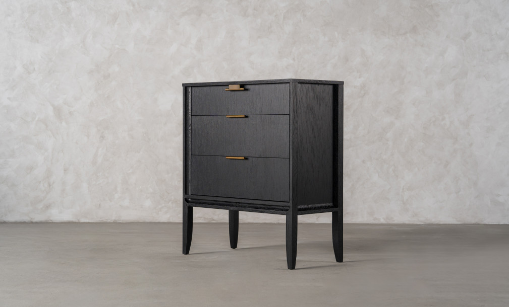 City Small Chest of Drawer Black Oak color
