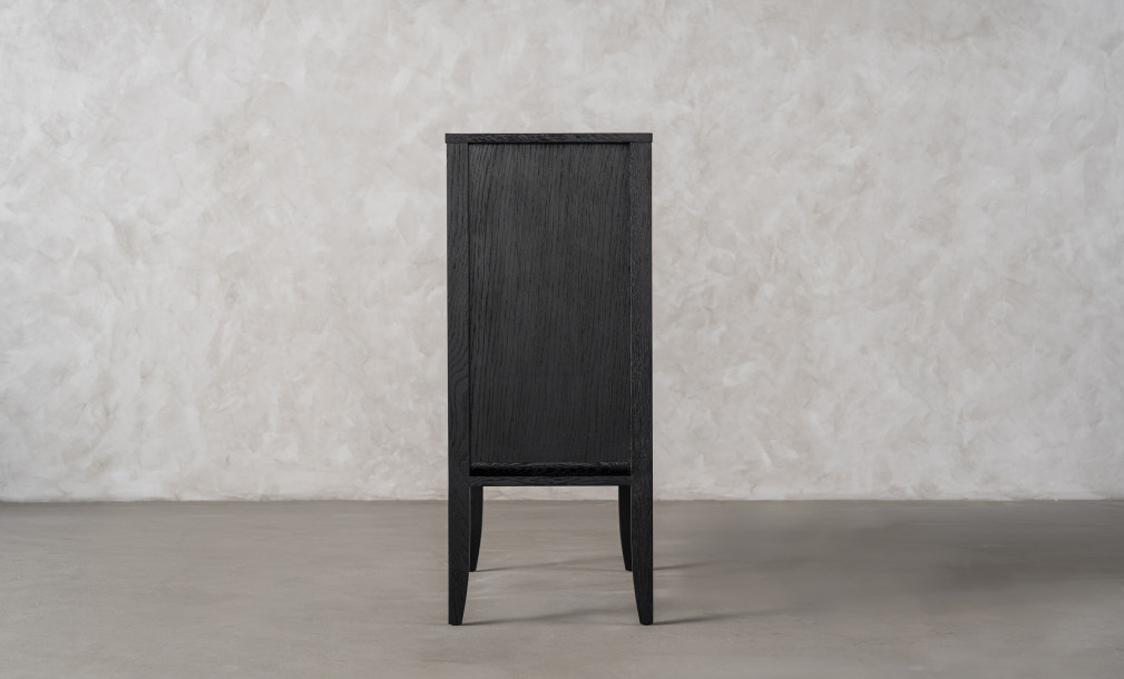 City Small Chest of Drawer Black Oak color