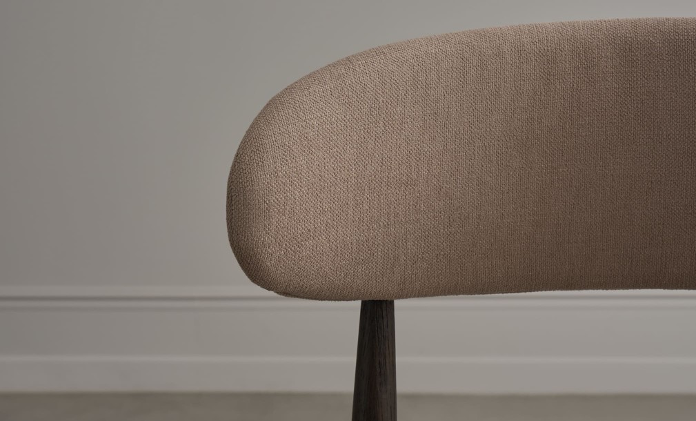 Bradley Dining Chair Dark (Linen Latte)