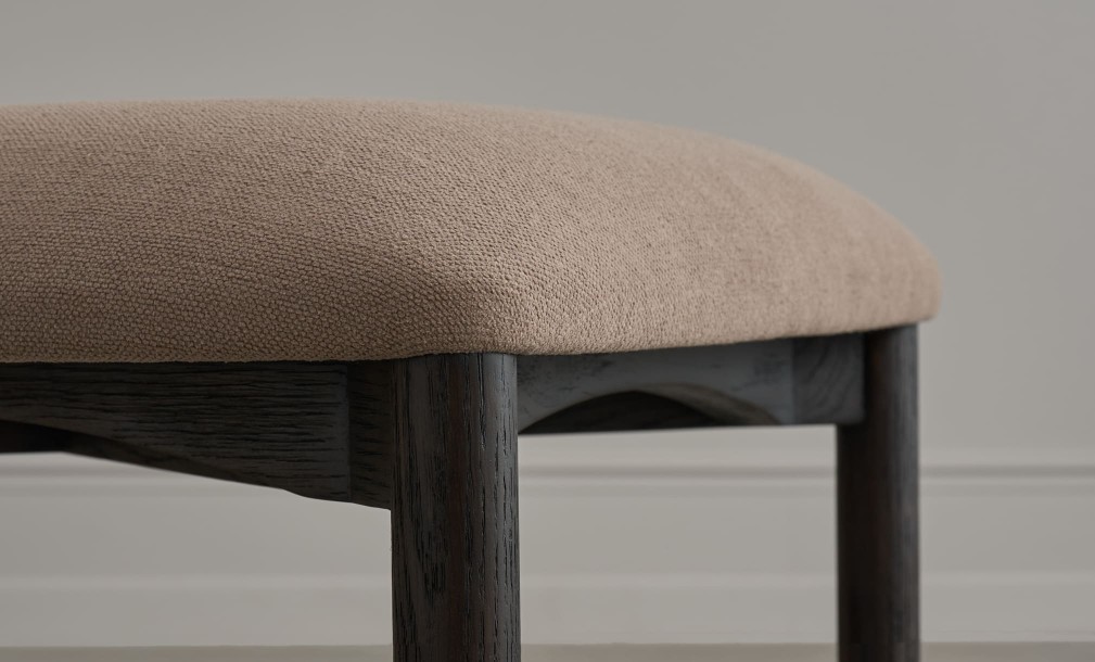 Bradley Dining Chair Dark (Linen Latte)