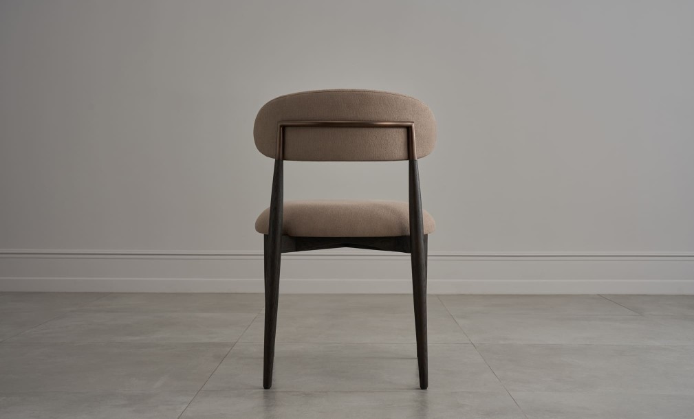 Bradley Dining Chair Dark (Linen Latte)