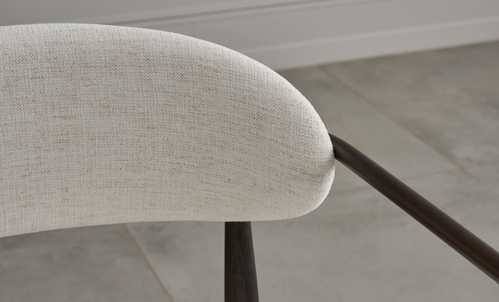 Bradley Dining Chair Dark with Armrests (Nomad Snow)