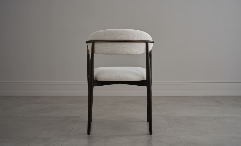 Bradley Dining Chair Dark with Armrests (Nomad Snow)