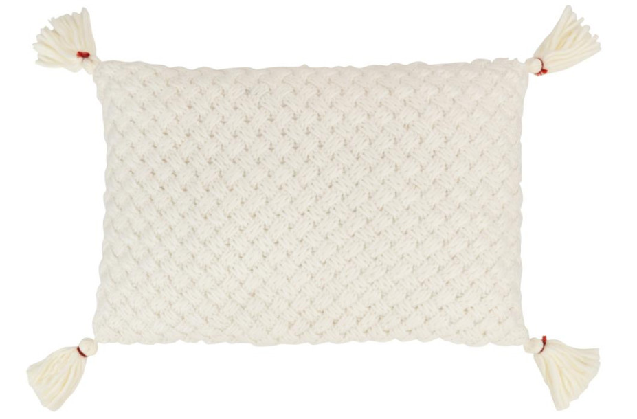 Cushion Knitted With Tassel 