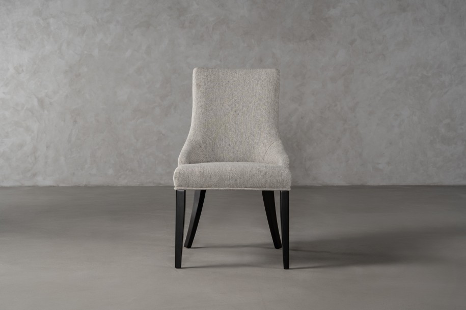 Preston Chair Plain (Fabric: Chevron col.Chinchilla (Cat. 3))