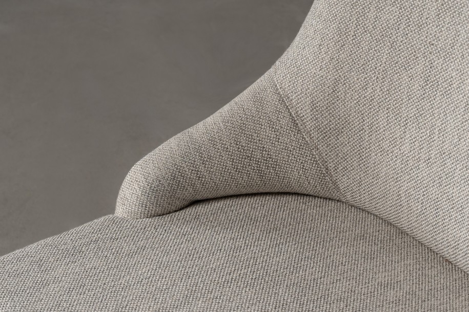 Preston Chair Plain (Fabric: Chevron col.Chinchilla (Cat. 3))