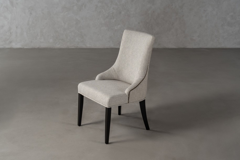 Preston Chair Plain (Fabric: Chevron col.Chinchilla (Cat. 3))