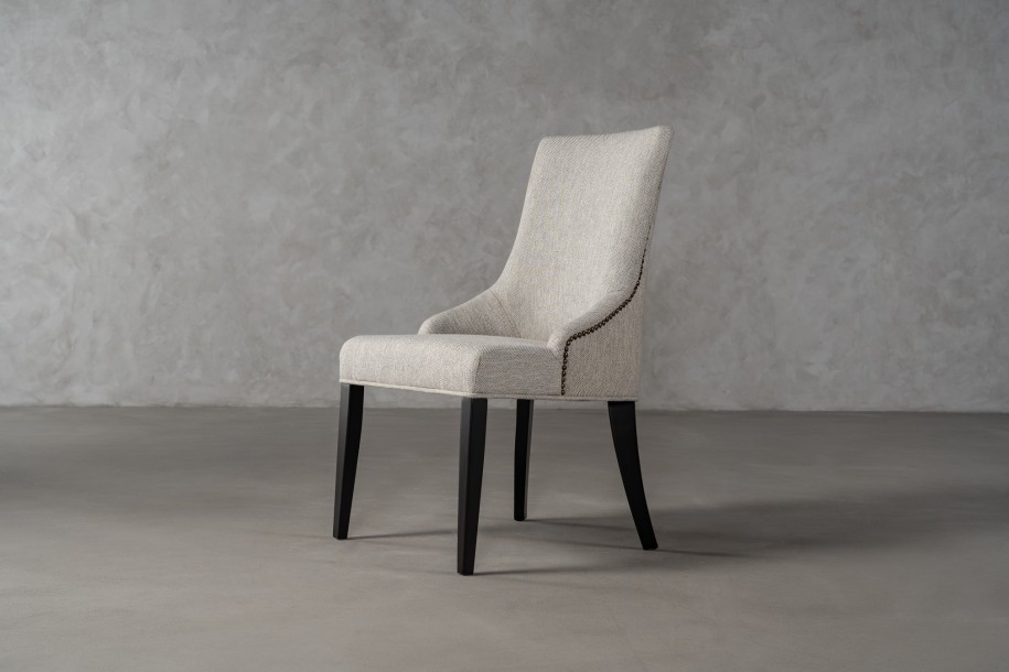 Preston Chair Plain (Fabric: Chevron col.Chinchilla (Cat. 3))