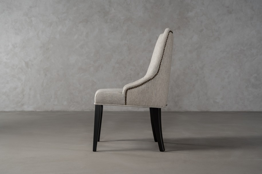 Preston Chair Plain (Fabric: Chevron col.Chinchilla (Cat. 3))