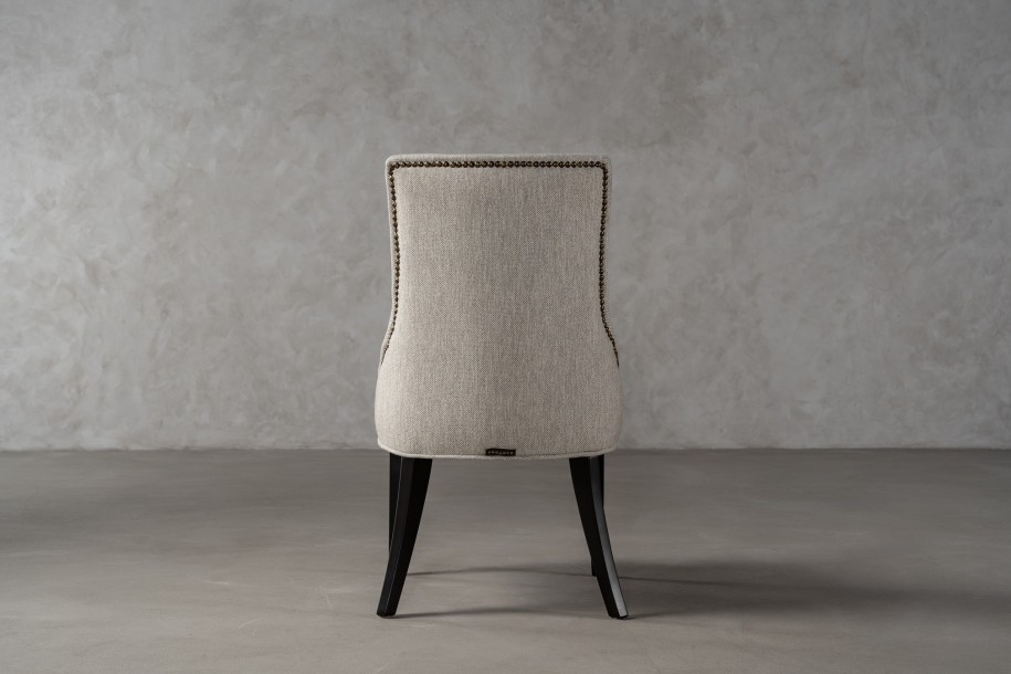 Preston Chair Plain (Fabric: Chevron col.Chinchilla (Cat. 3))