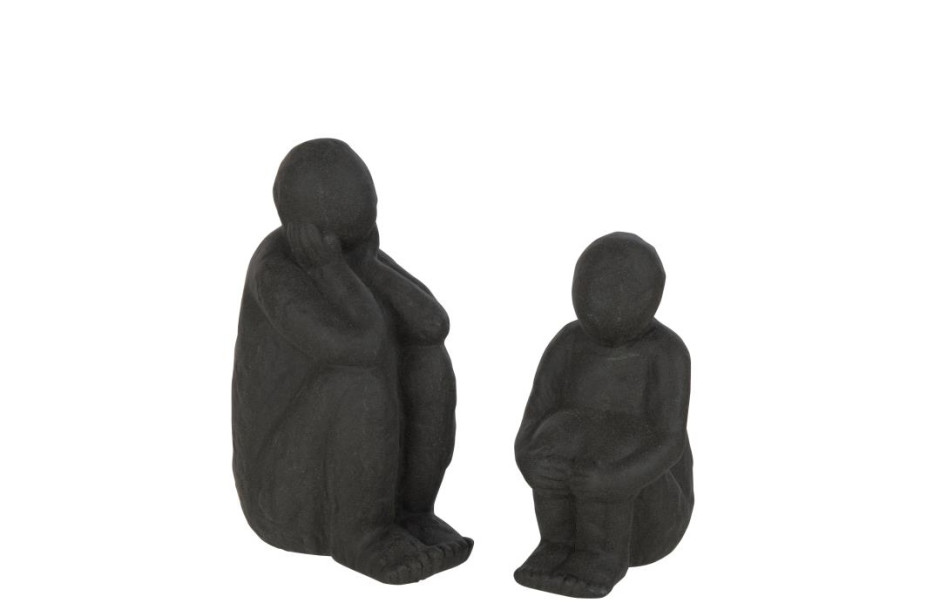 Sit Sand Figurines Black Set of 2
