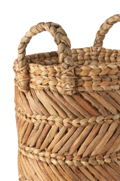 Baskets Braided Raffia Natural Set of 3