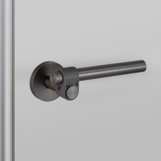 Door Handle set Cast Smoked Bronze Sprung