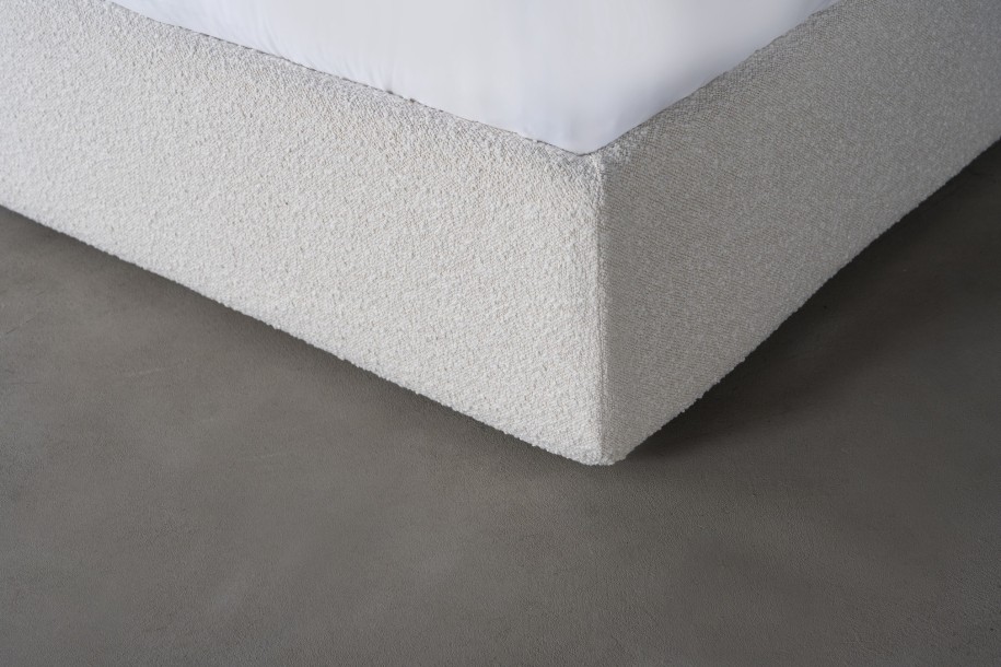 Double Bed 160x200 cm with Storage (Fabric: CANDY Col.105 Latte (Cat. 2))