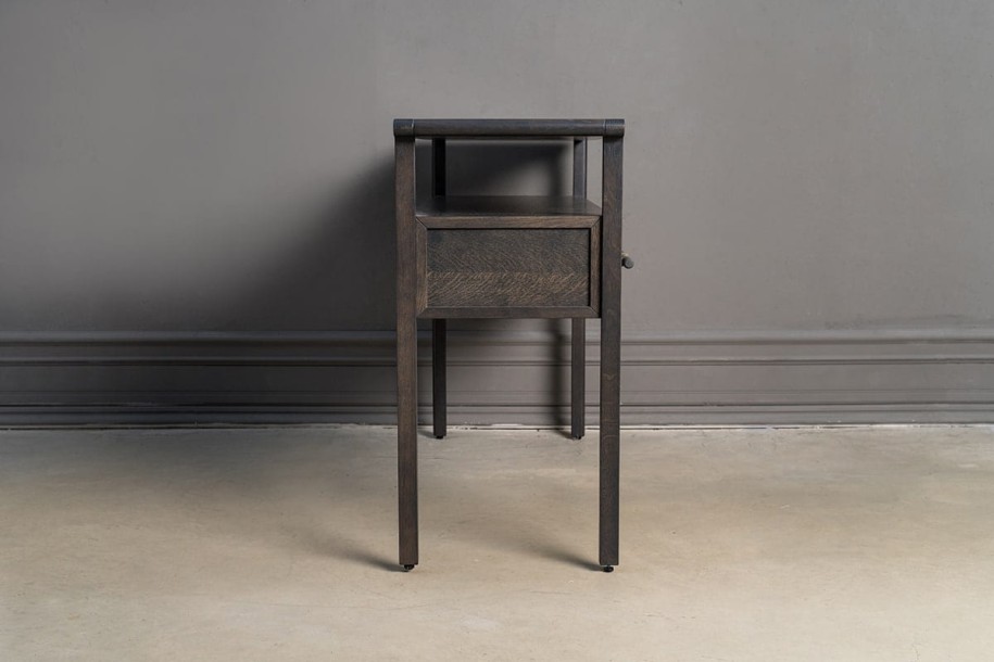 Contempo Console Table with 2 Drawers (Color: Oak graphite (GIRELLI))
