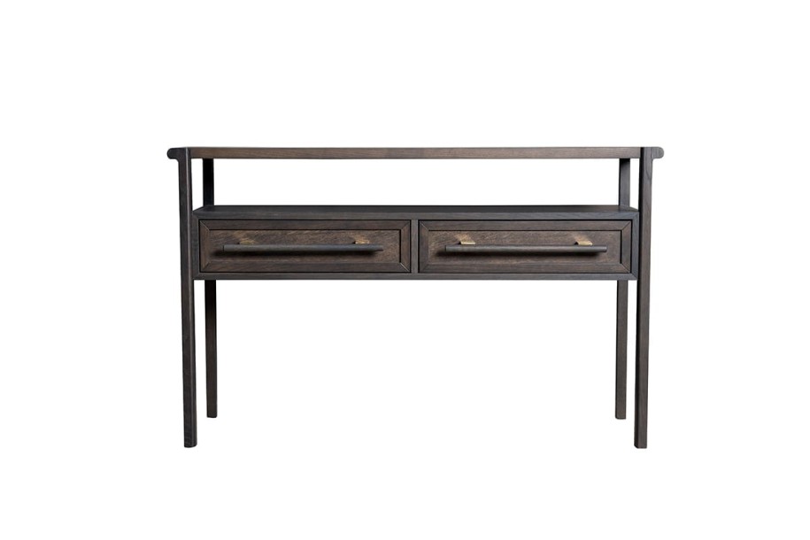 Contempo Console Table with 2 Drawers (Color: Oak graphite (GIRELLI))