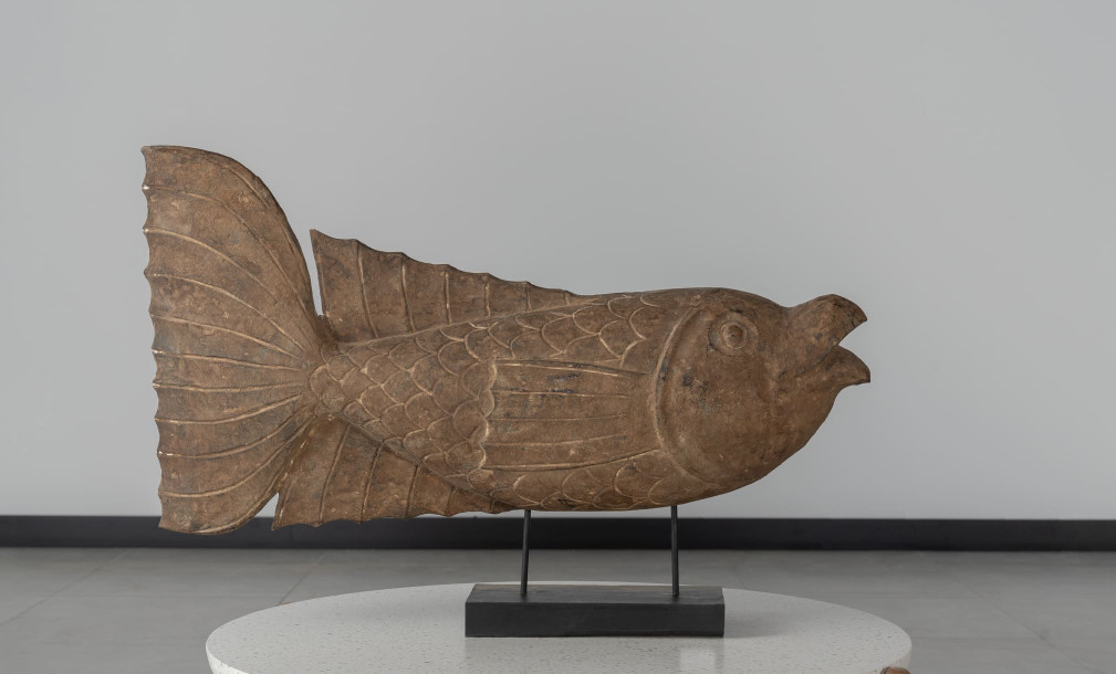 Solid Wooden Large Fish Sardine On Stand