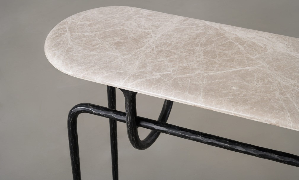 Azrou Console Table (Modern Grey)