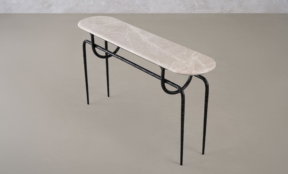 Azrou Console Table (Modern Grey)