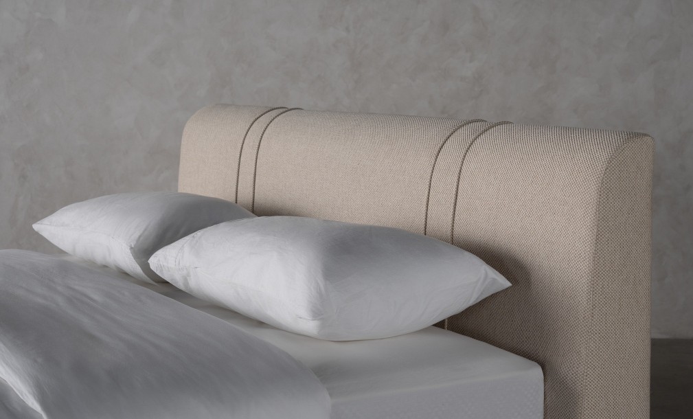 Lagom Wood Bed 160x200 cm with Storage (Fabric: Corso col.04)