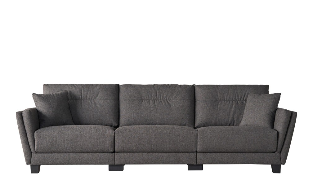 Como 3-Seater Sofa (Fabric: OSCAR PLAIN col.10 Dk.Grey)