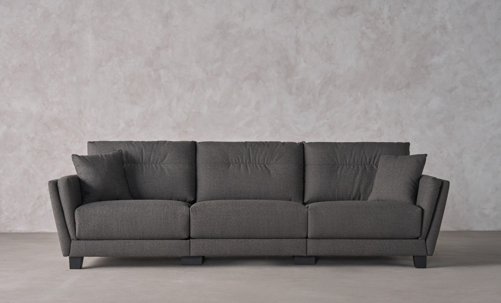 Como 3-Seater Sofa (Fabric: OSCAR PLAIN col.10 Dk.Grey)