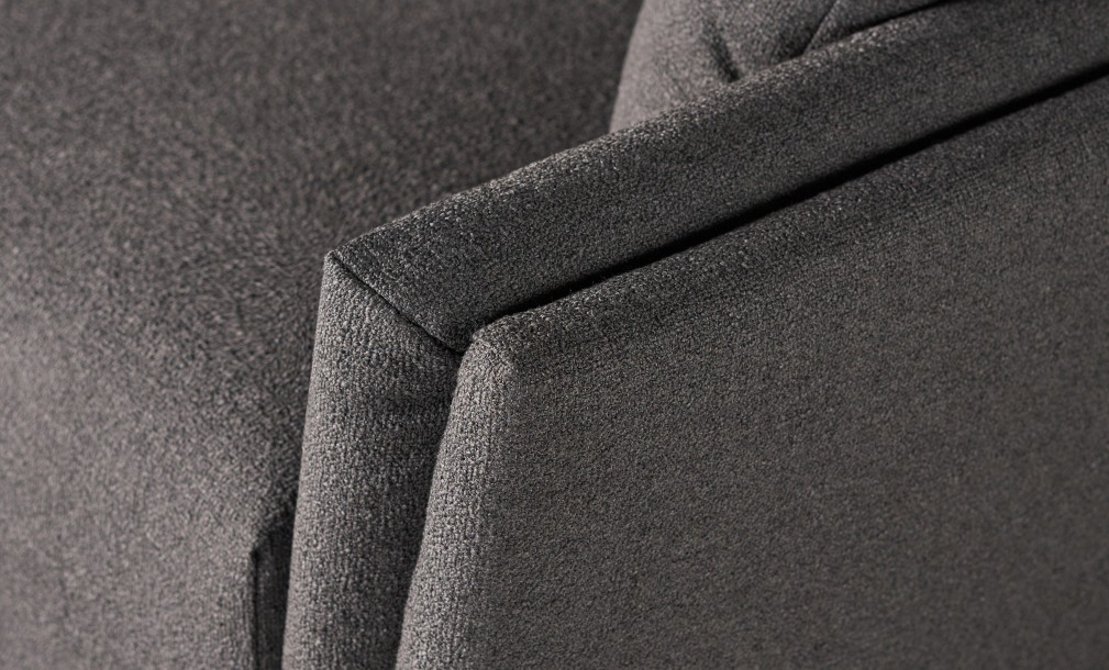 Como 3-Seater Sofa (Fabric: OSCAR PLAIN col.10 Dk.Grey)