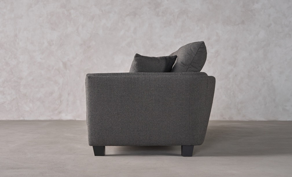 Como 3-Seater Sofa (Fabric: OSCAR PLAIN col.10 Dk.Grey)