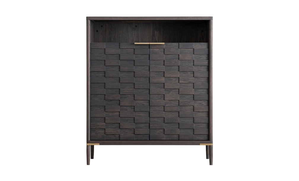 Textures Bar Cabinet with 2 Doors (old) (Color: Oak TEXTURES)