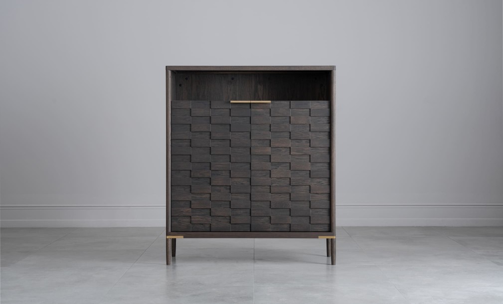 Textures Bar Cabinet with 2 Doors (old) (Color: Oak TEXTURES)