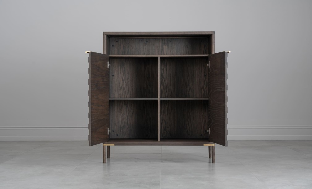 Textures Bar Cabinet with 2 Doors (old) (Color: Oak TEXTURES)