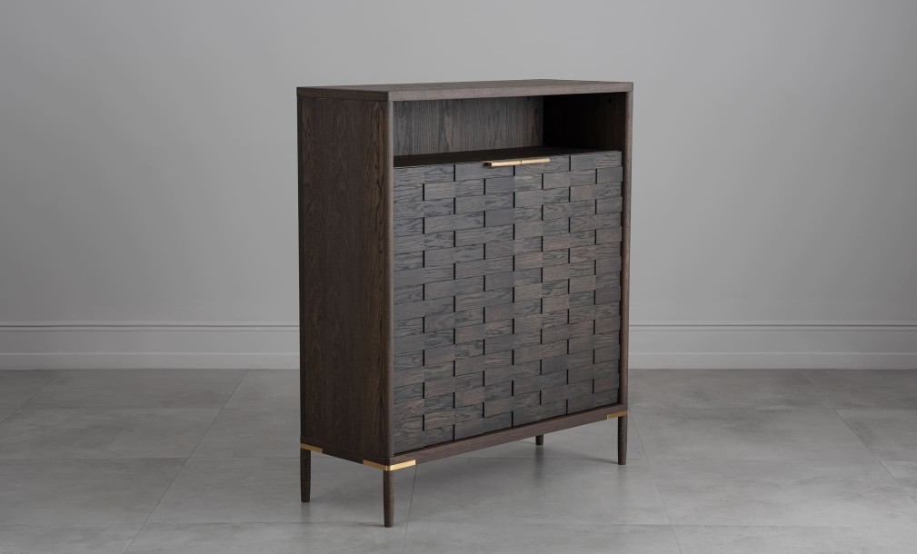 Textures Bar Cabinet with 2 Doors (old) (Color: Oak TEXTURES)