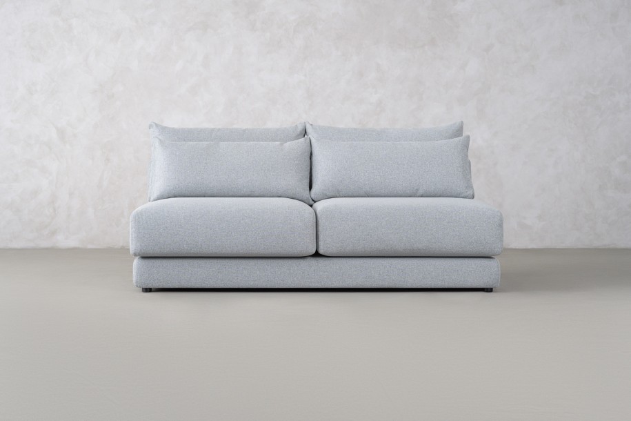 Narvik Mix 2-Seater Armless Section Sofa (Fabric D5712)