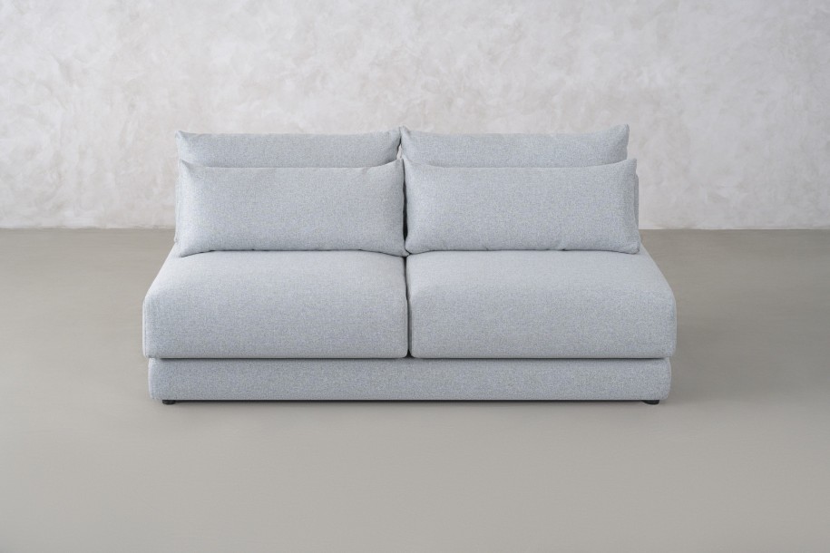 Narvik Mix 2-Seater Armless Section Sofa (Fabric D5712)