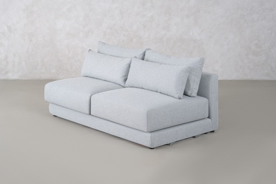 Narvik Mix 2-Seater Armless Section Sofa (Fabric D5712)