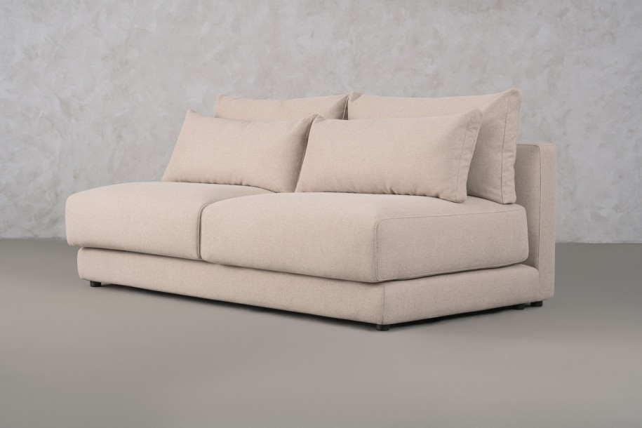 Narvik Mix 2-Seater Armless Section Sofa (Fabric D5354)