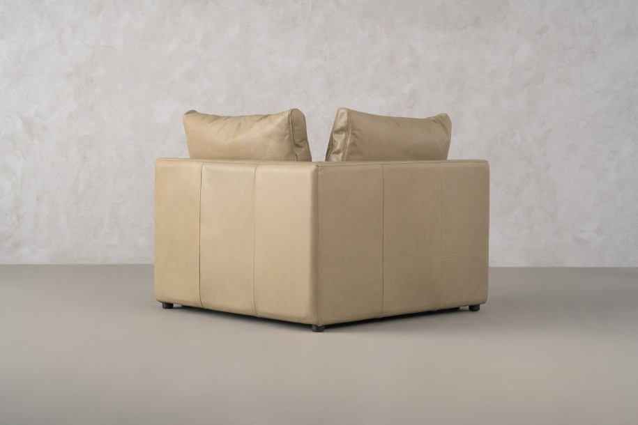 Narvik Mix Leather Corner Section Sofa (Fossil leather)