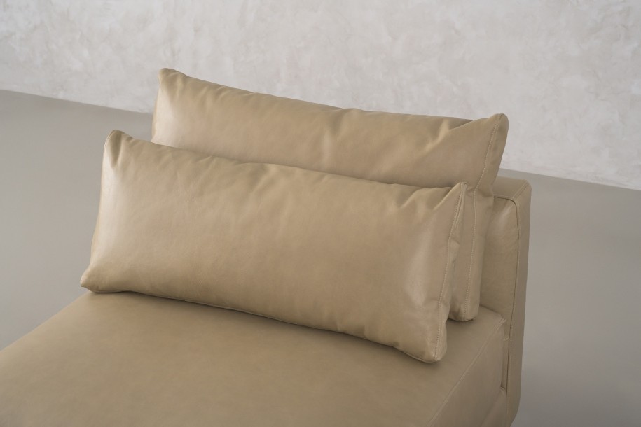 Narvik Mix Leather 1-Seater Section Sofa (Fossil leather)