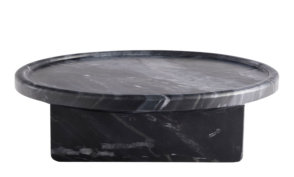 Cove Black Marble Tray Table