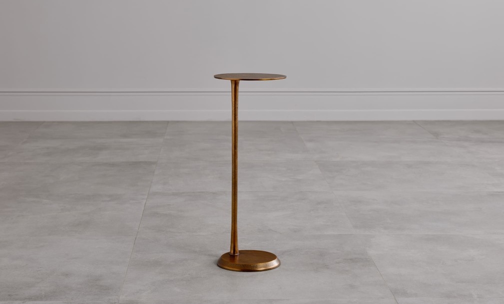 Blaze Side Table Champagne Finish