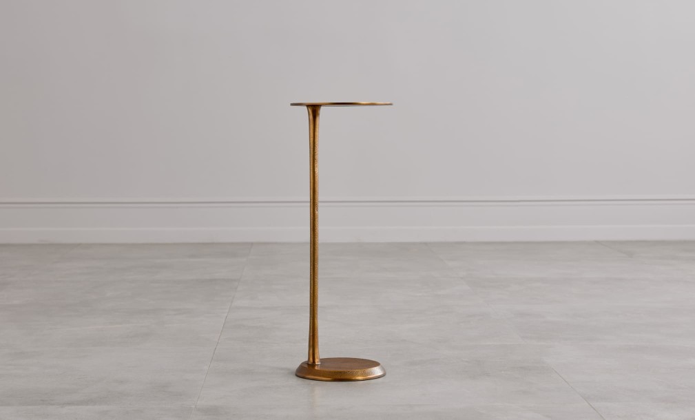 Blaze Side Table Champagne Finish