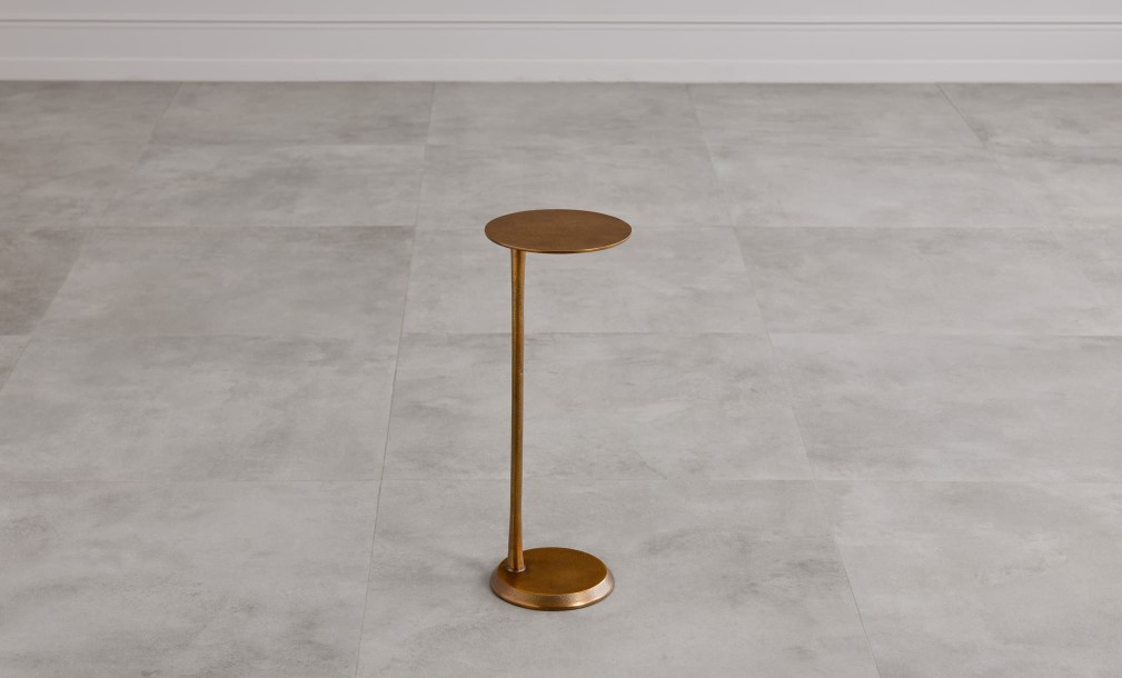 Blaze Side Table Champagne Finish
