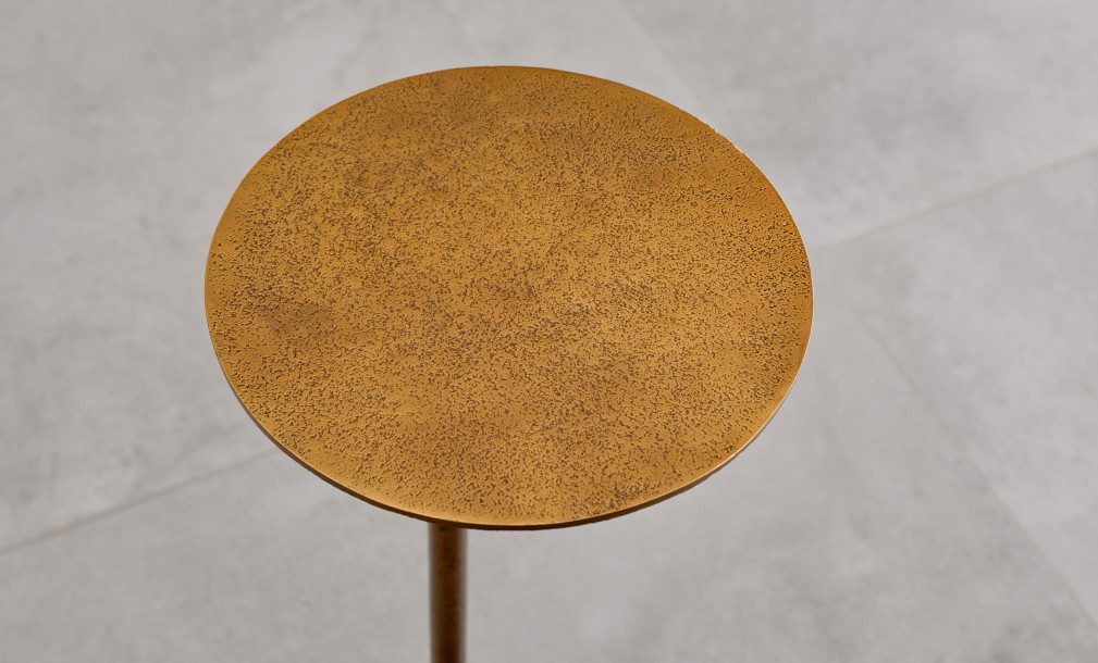 Blaze Side Table Champagne Finish