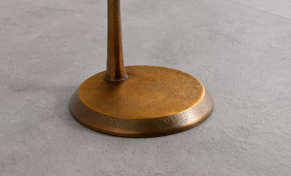 Blaze Side Table Champagne Finish