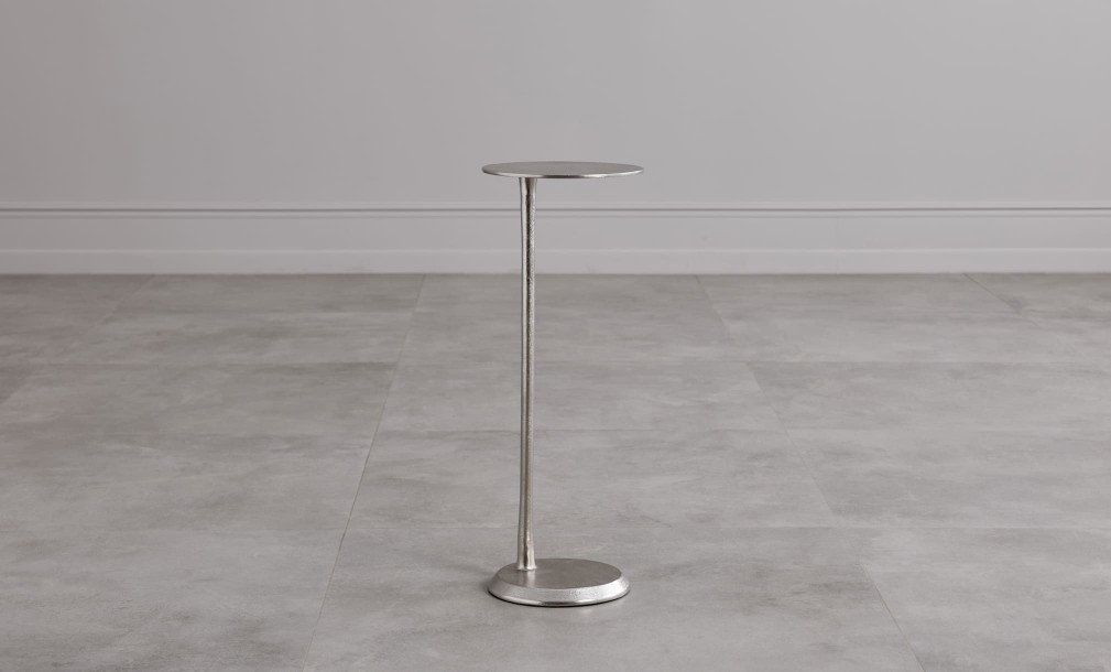 Blaze Side Table Nickel Finish